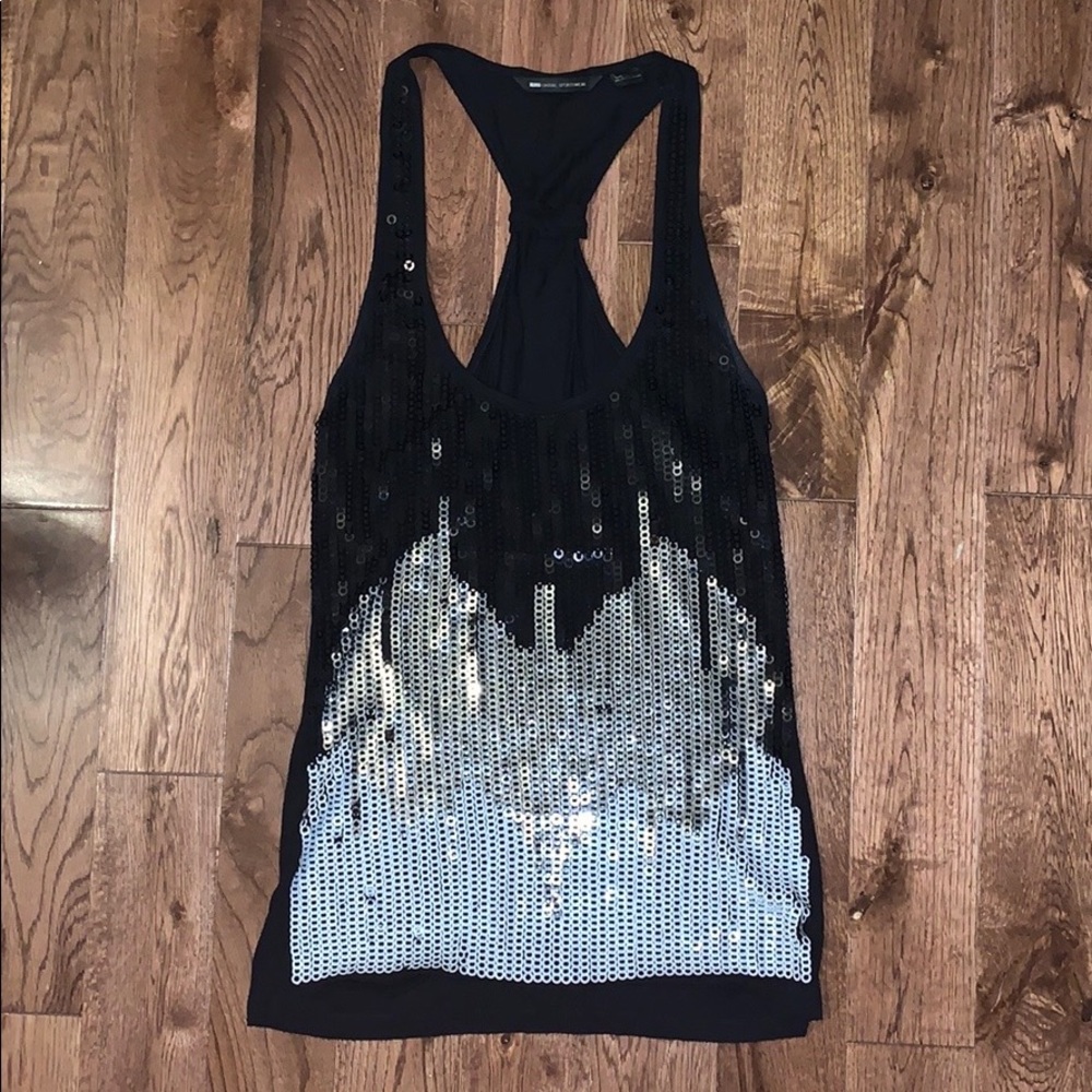 Mango sequined sleeveless top